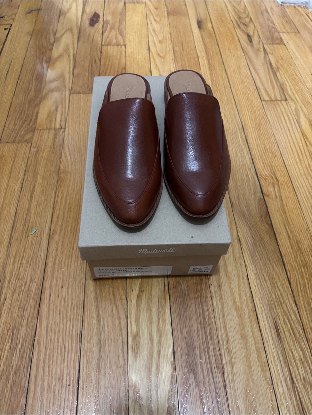 *Brand New* Madewell Frances Loafer Mule in Burnished Mahogany